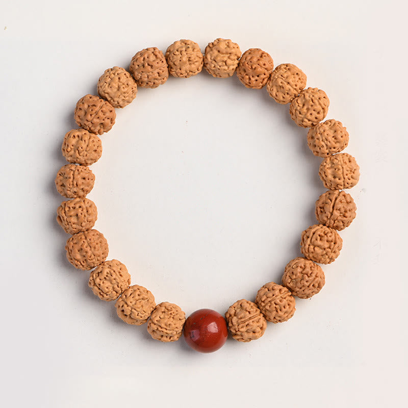 Armband mit Buddha Stonesn, Tibet, Rudraksha, Bodhi, Samen, Reichtum, Glücksverheißung