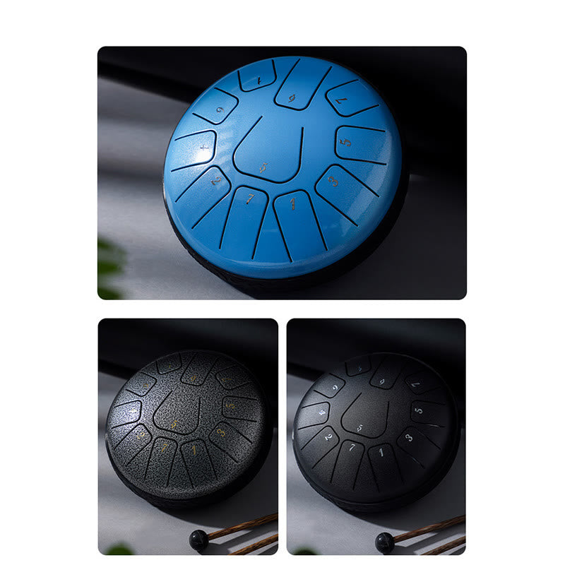 Buddha Stones Steel Tongue Drum Sound Heilung Meditation Yoga Lotus Drum Kit 11 Note 6 Zoll