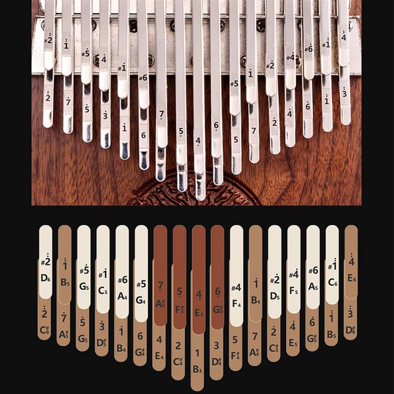 Kalimba 34 Tasten Daumenklavier Baum des Lebens Design Tragbares Finger-Marimba-Klavier