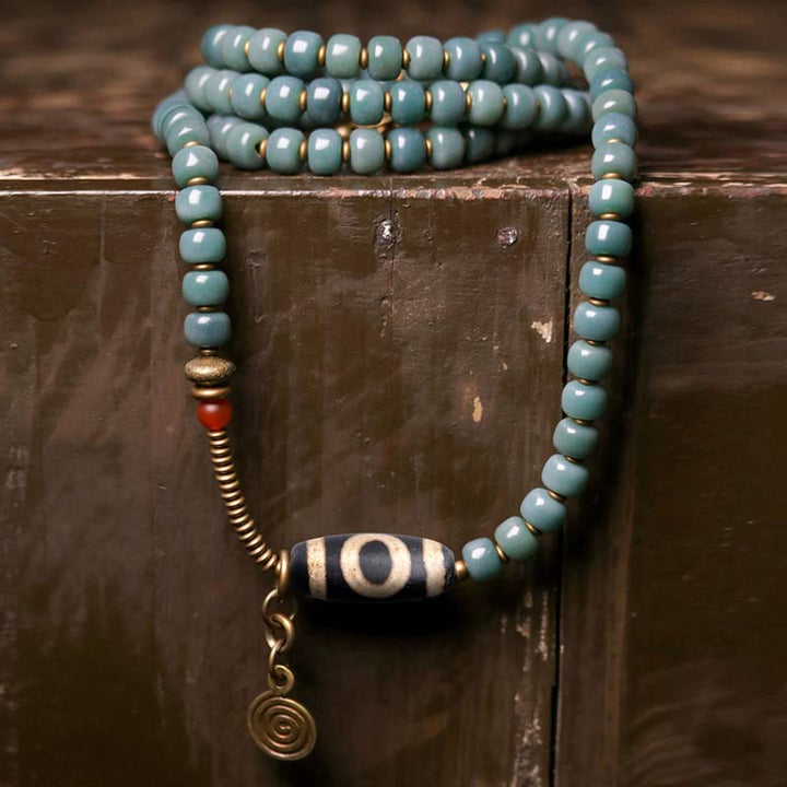 108 Mala-Perlen, Bodhi-Samen, Dzi-Perlen, Weisheitsarmband