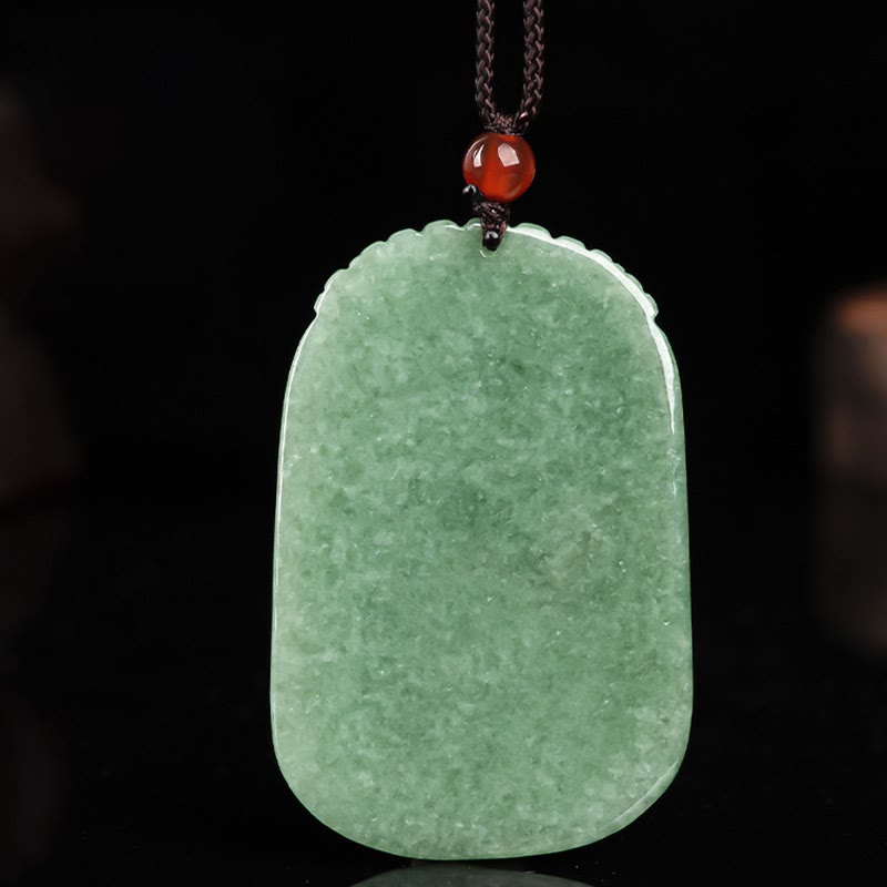 Buddha Stones, natürlicher Jade-Koi-Fisch, Lotus, Reichtum, Wohlstand, Halsketten-Anhänger