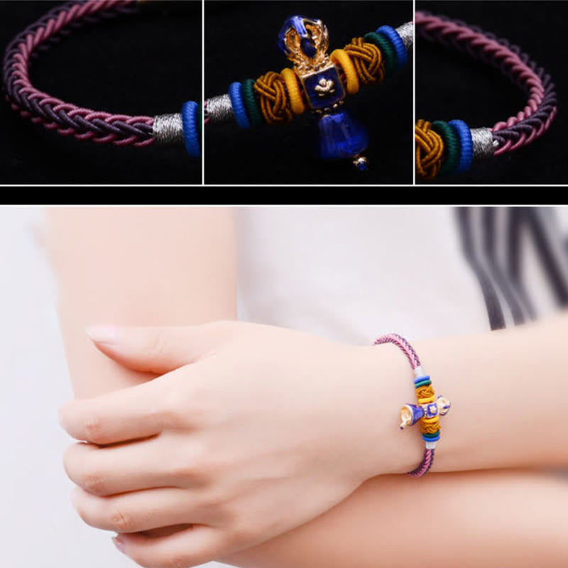 Tibetisches handgefertigtes Dorje Vajra Stärke-Armband mit acht Fäden