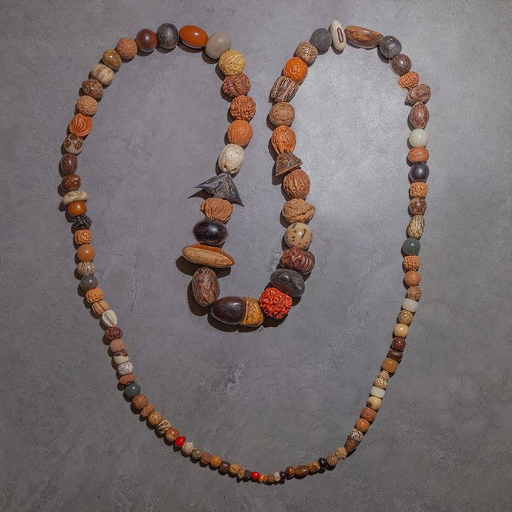 Buddha Stones 108 Mala Perlen Bodhi Samen Glück Reichtum Armband Handgelenk Mala