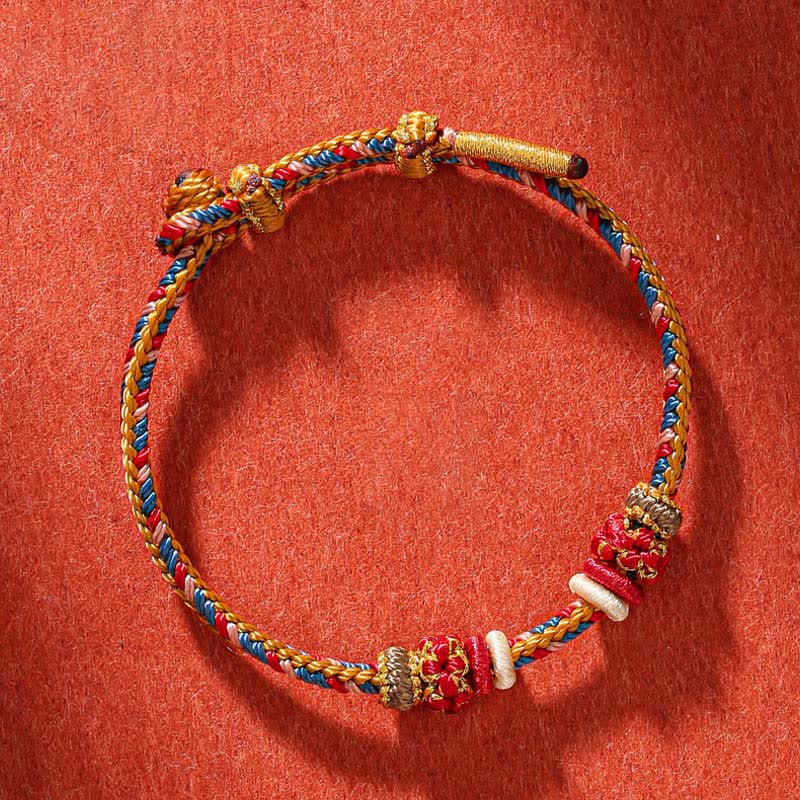 Buddha Stones Handgefertigtes Dunhuang Color Luck Braid String Armband