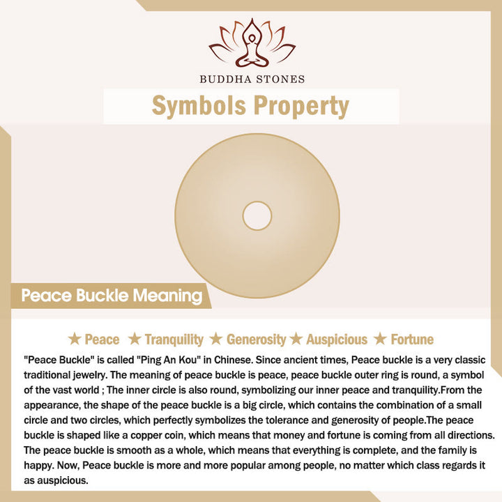 Buddha Stones Handgefertigtes Lotus-Zinnober-Friedensschnallen-Segen-Flechtarmband