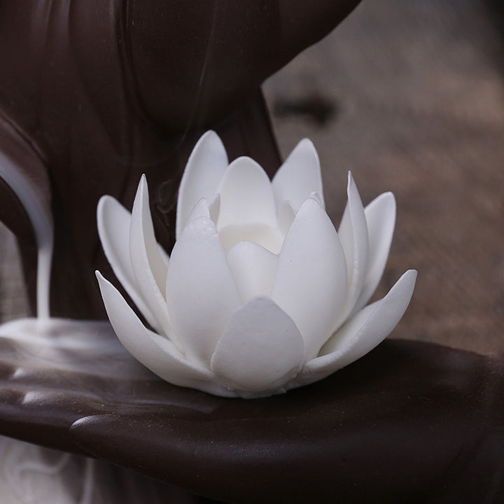 Buddha Stones, tibetischer Lotus-Segen-Räuchergefäß, Dekoration