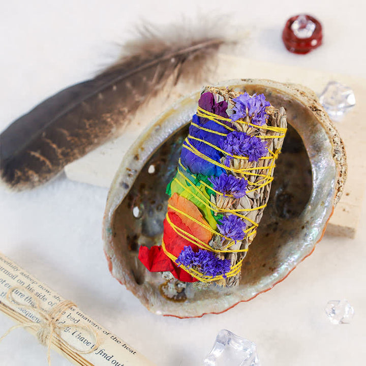 Buntes Räucherstäbchen mit Gänseblümchen und roten Rosenblüten für Zuhause, Reinigung, Räucherstäbchen, Heilung, Meditation, Räucherstäbchen, Rituale-Set