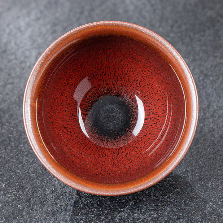 Buddha Stones Vintage Rot Braun Chinesische Jianzhan Porzellan Teetasse Kung Fu Teetasse