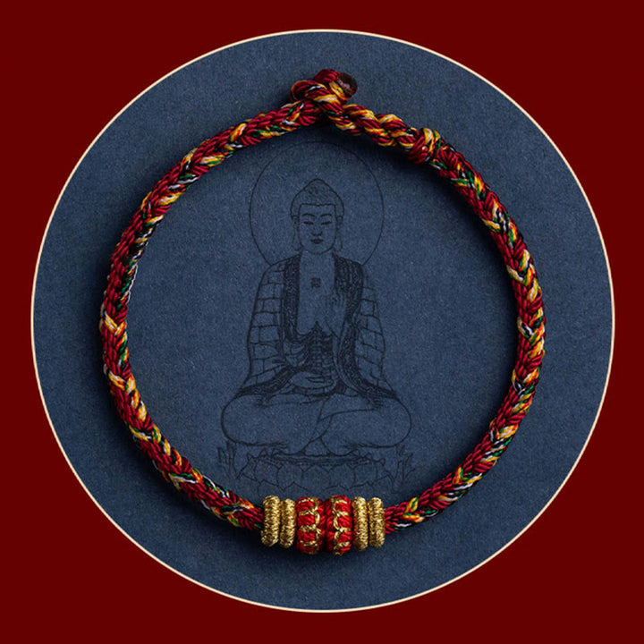 Buddha Stones, handgefertigt, chinesisches Sternzeichen, Natal, Buddha, Glück, Stärke, geflochtenes Armband