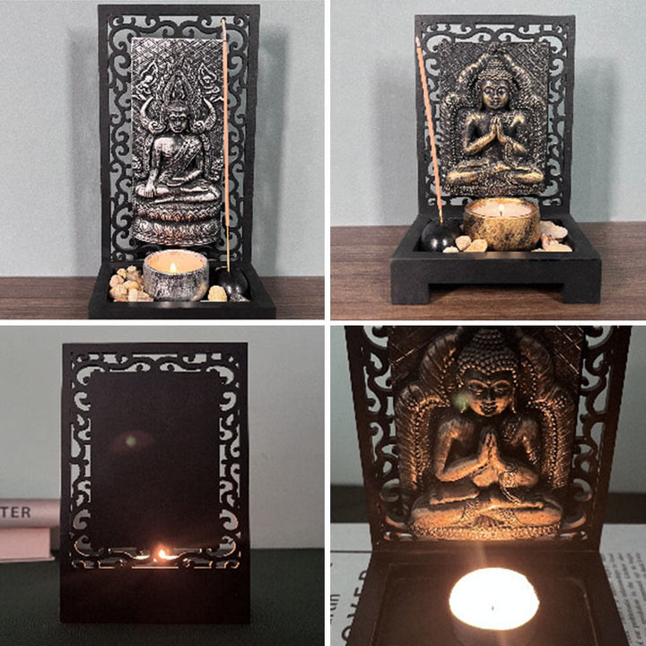 Buddha Stones Buddha Compassion Serenity Home Resin Gebet Altar Dekoration