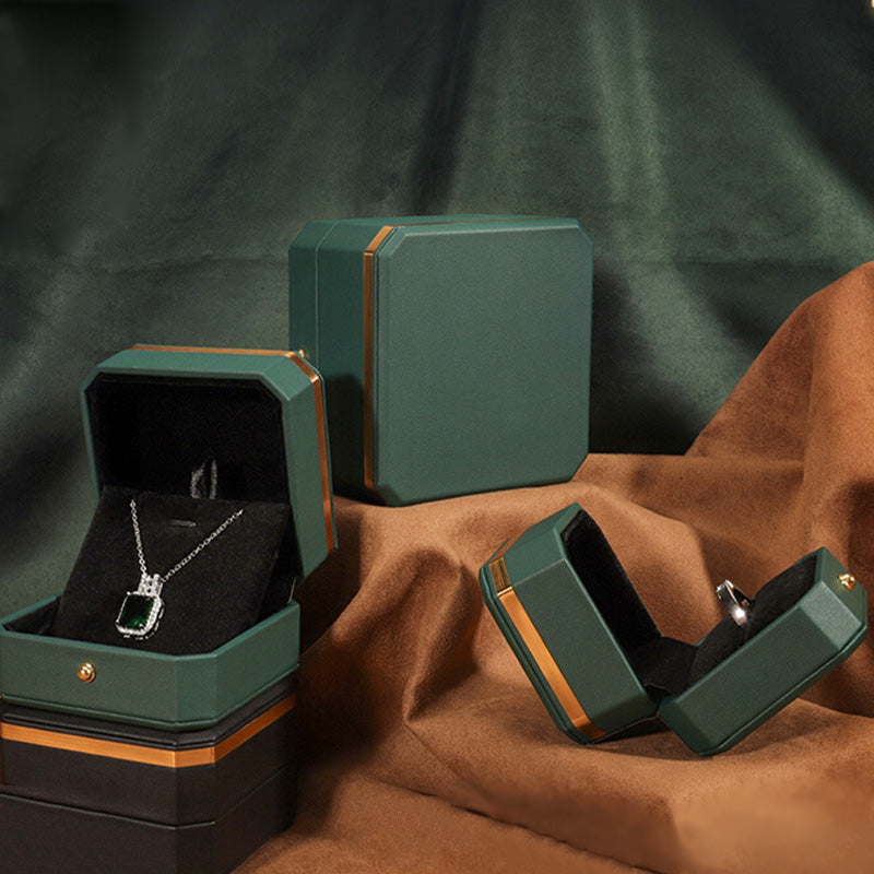 Schmuck-Aufbewahrungsbox, Geschenkbox aus PU-Leder