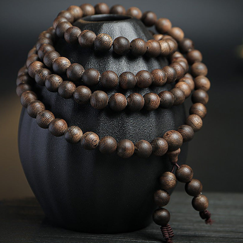 Buddha Stones 108 Mala Perlen Adlerholz Frieden Stärke Ruhe Armband