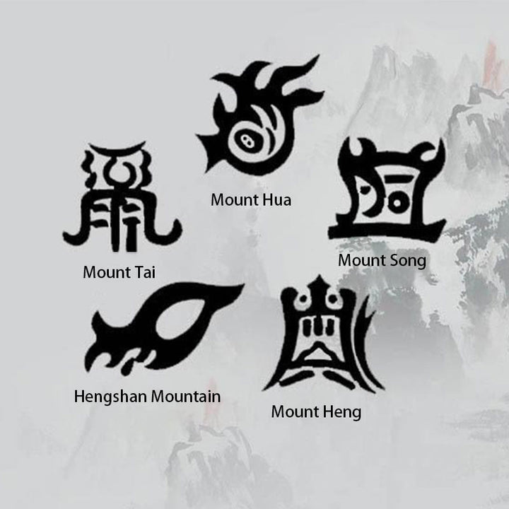 Buddha Stones, schwarzer Obsidian, Taoismus, fünf heilige Berge, Mantra mit neun Charakteren, geschnitzte Reinigung, Yin-Yang-Halskettenanhänger