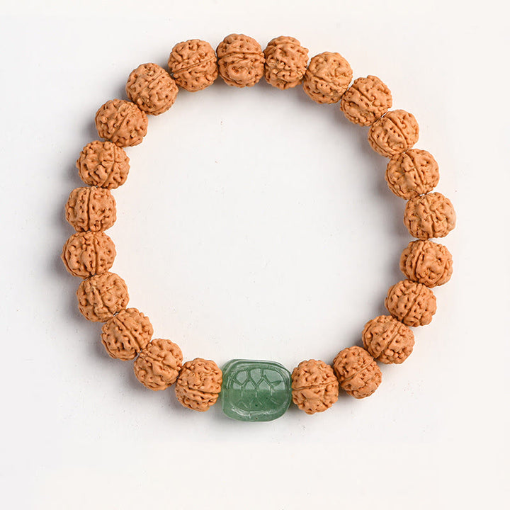 Armband mit Buddha Stonesn, Tibet, Rudraksha, Bodhi, Samen, Reichtum, Glücksverheißung