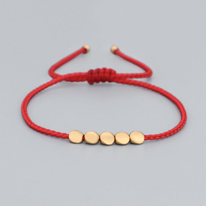 Buddha Stones FengShui Lucky Red String Armband