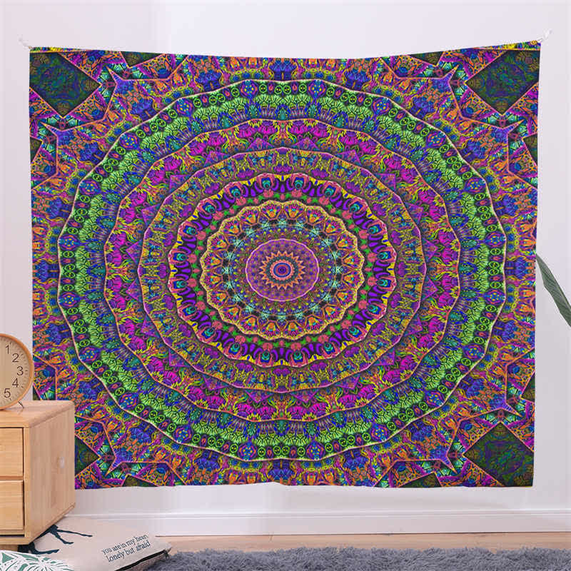 Wandteppich mit böhmischem Mandala-Muster, Wandbehang, Wandkunst, Fokus auf Kreativität, Heim- und Wohnzimmerdekoration