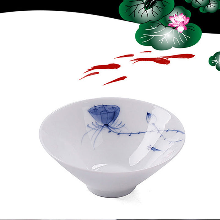 Buddha Stones Vintage Pflaume Orchidee Bambus Chrysantheme Lotus Koi Fisch Keramik Teetasse Kung Fu Teetassen