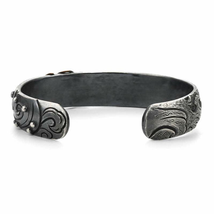 999 Sterling Silber 990 Gold Koi Fisch Glück Reichtum Erfolg Armband Armreif