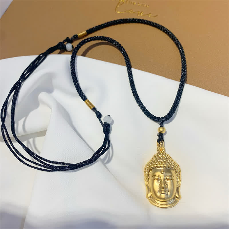 Gold Buddha Kupfer Reichtum Halskette Anhänger