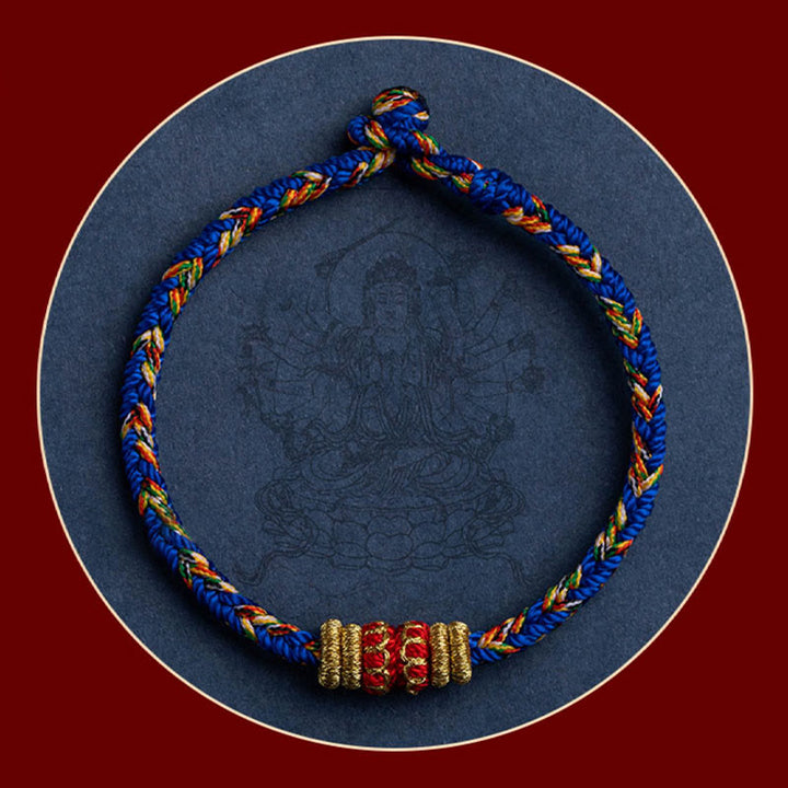 Buddha Stones, handgefertigt, chinesisches Sternzeichen, Natal, Buddha, Glück, Stärke, geflochtenes Armband