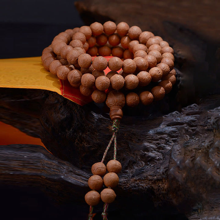 Buddha Stones 108 Mala Perlen Nepal Bodhi Samen Glück Reichtum Quastenarmband