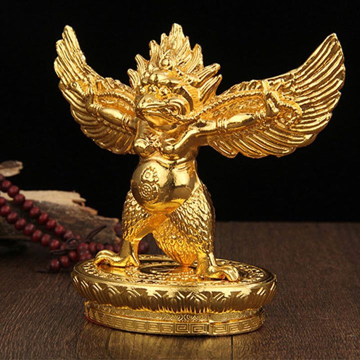 Tibetische goldene Garuda-Vogellegierung, Schutz-Heimdekoration