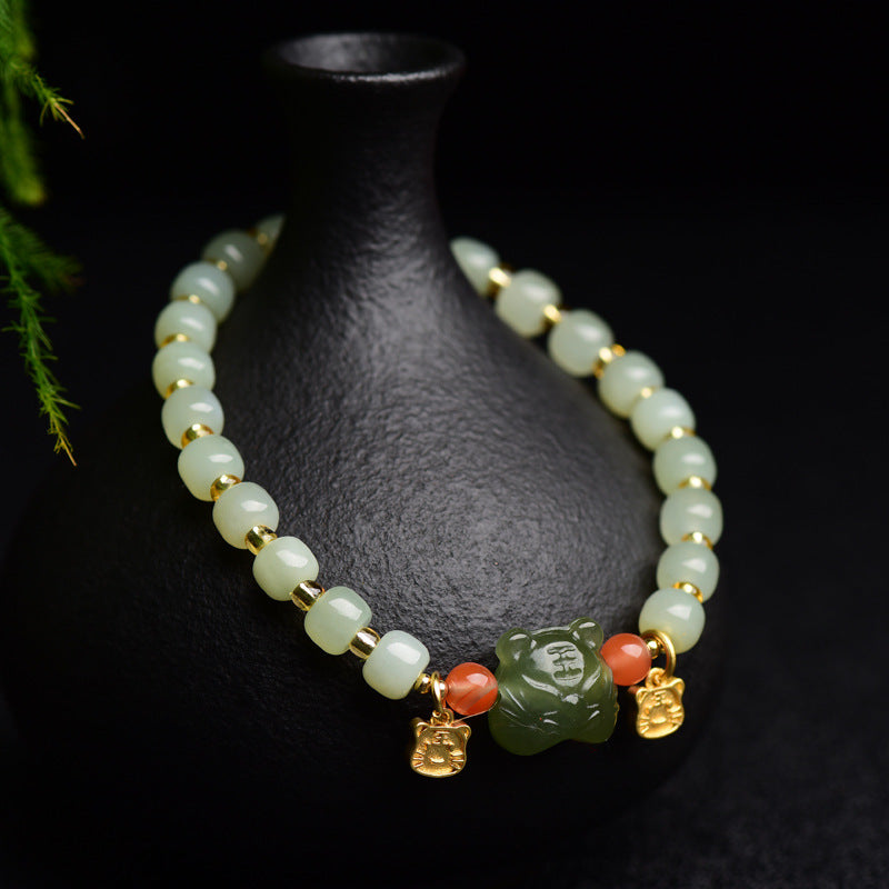 Chinesisches Sternzeichen Glücksbringer-Jade-Überfluss-Armband