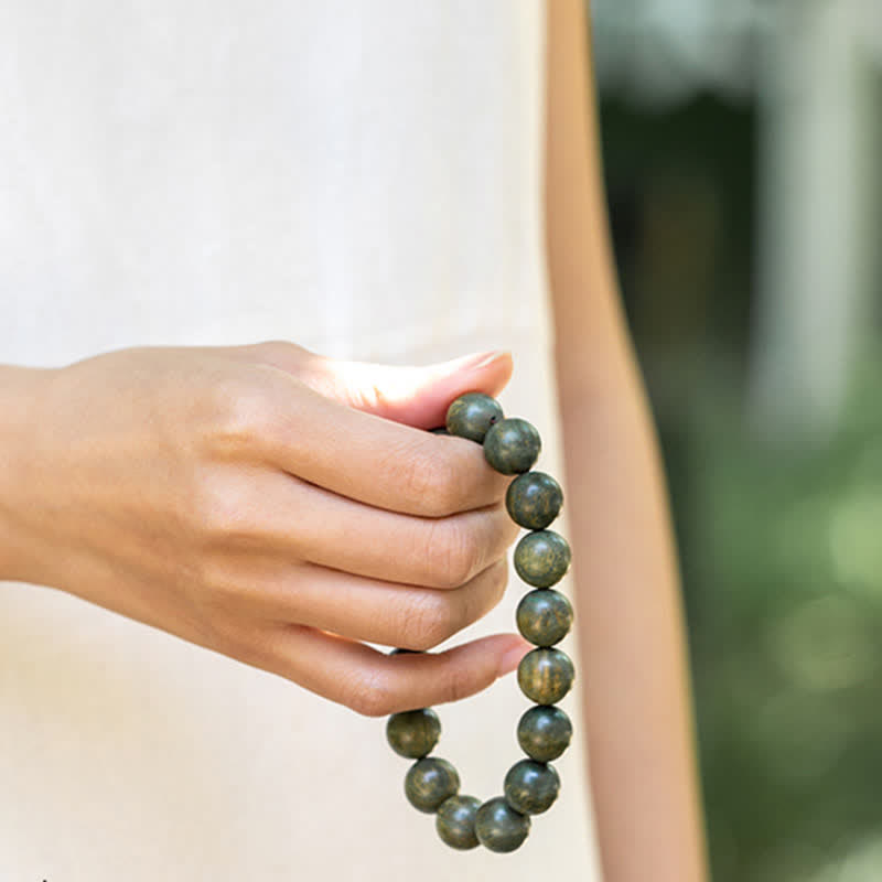 Armband zur wohltuenden Heilung aus tibetischem grünem Sandelholz