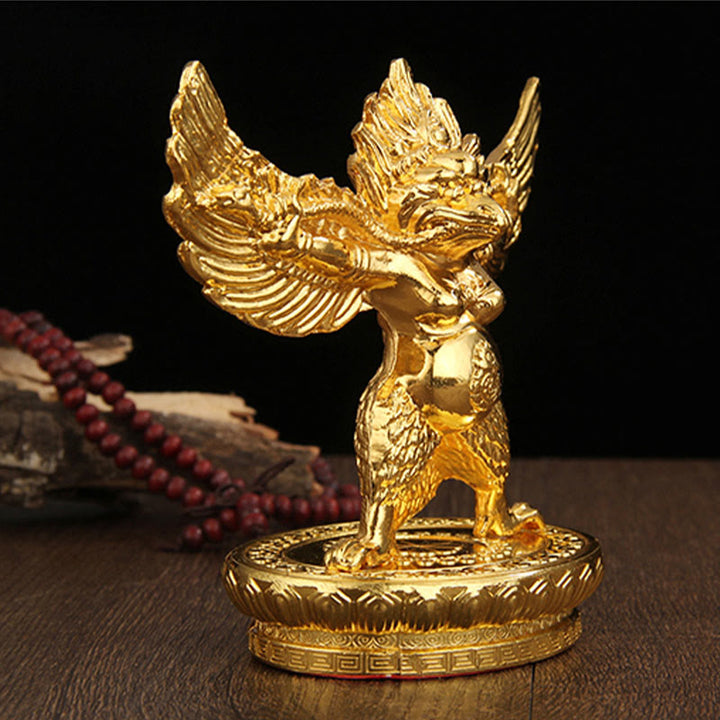 Tibetische goldene Garuda-Vogellegierung, Schutz-Heimdekoration