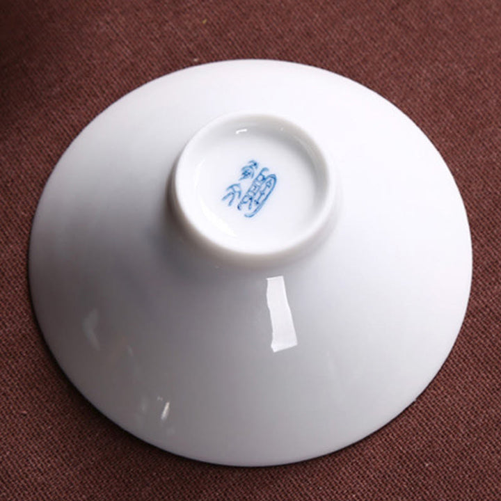 Buddha Stones Jingdezhen blaue und Weiß Porzellan-Koi-Fisch-Teetasse aus Keramik, Kung-Fu-Teetassen