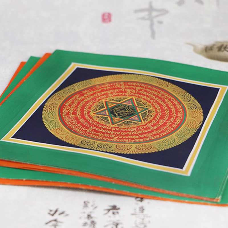 Tibetische handgemachte Thangka-Malerei, spiritueller Segen, Blindbox, zufälliges Farbmuster