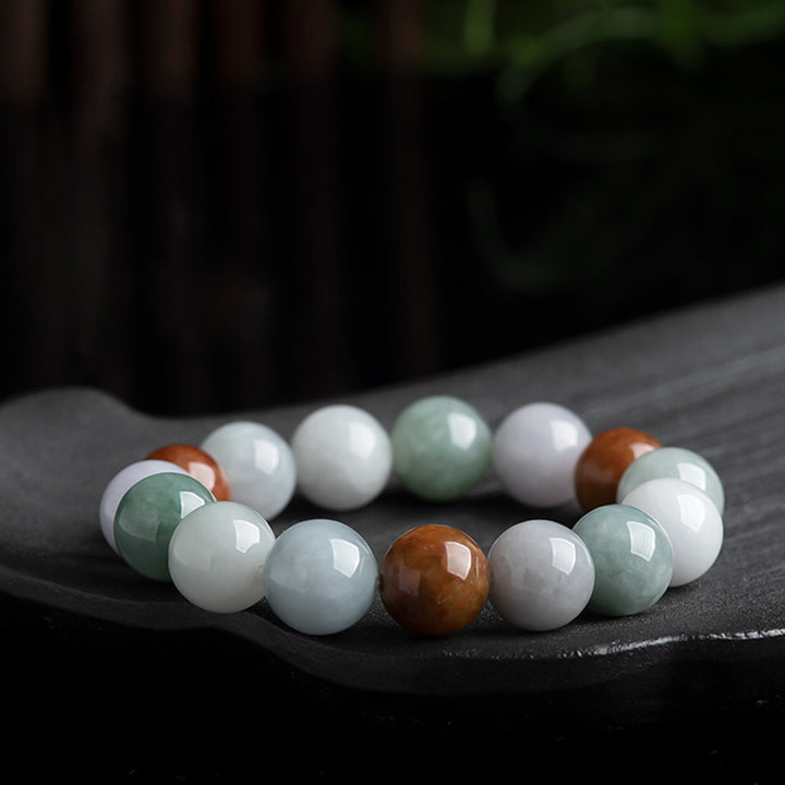 Buddha Stones natürliches Jade-Heilschutz-Armband