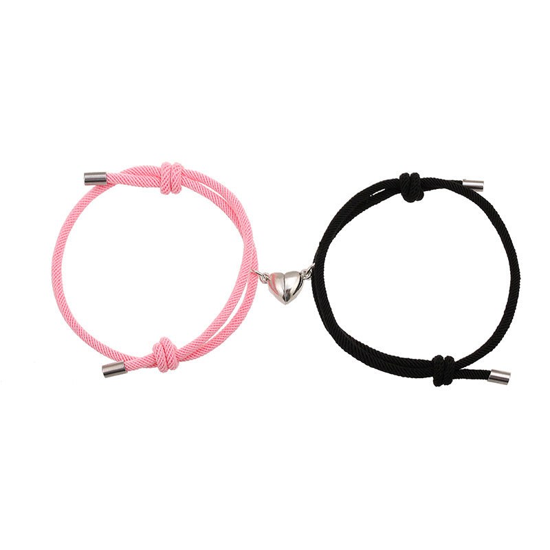 2-teiliges Liebes-Magnetpaar-String-Stärke-Armband