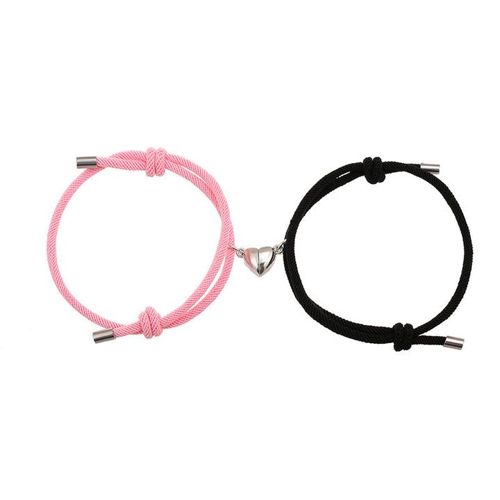 2-teiliges Liebes-Magnetpaar-String-Stärke-Armband