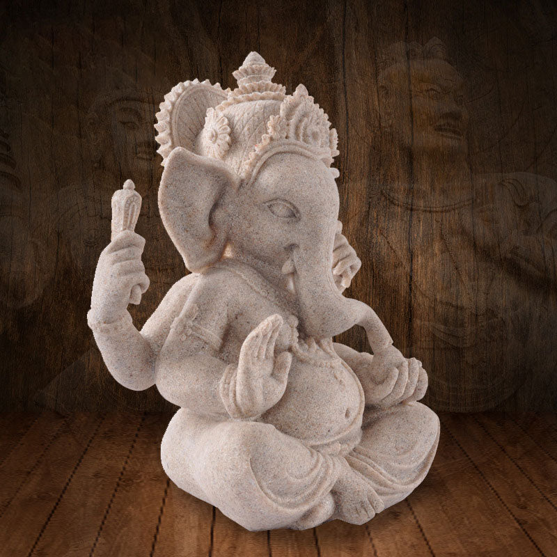 Buddha Stones, Ganesh Ganpati, Elefantenstatue, Reichtum, Segen, Heimdekoration