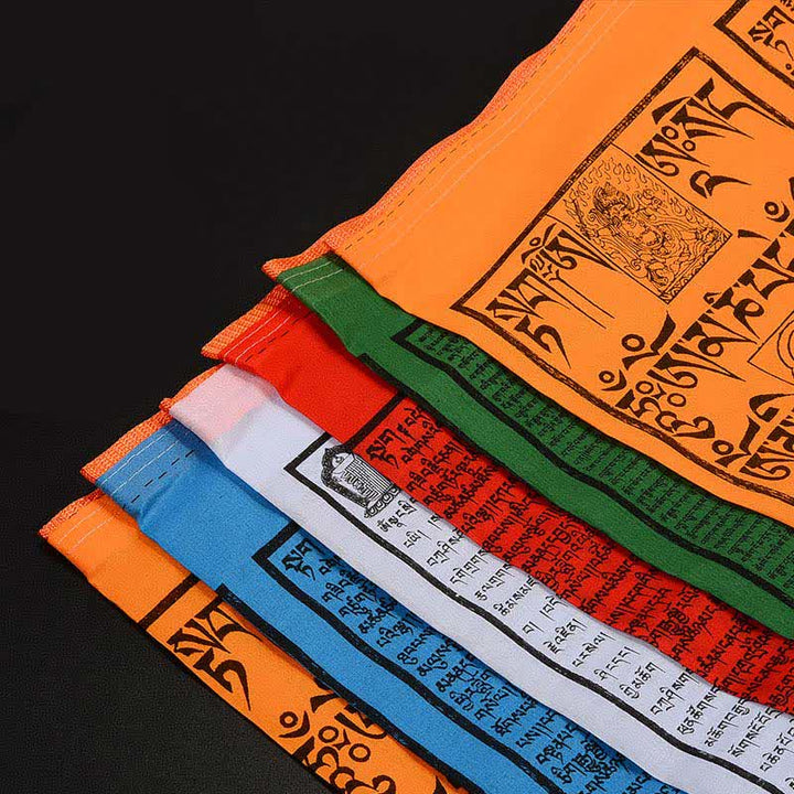 Tibetische 5-Farben-Seide Windhorse Auspicious Outdoor 25 Stück Gebetsfahne