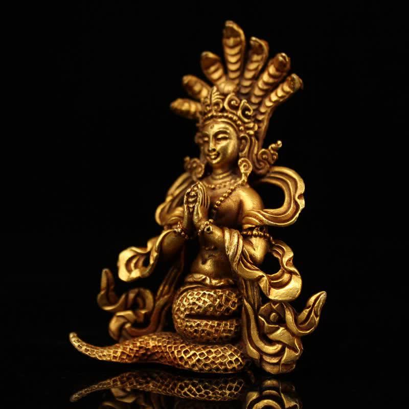 Bodhisattva Nagarjuna Schutz Kupfer Statue Dekoration