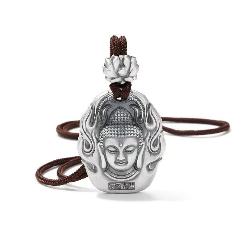 Buddha Stones, chinesisches Sternzeichen, Natal Buddha, Om Mani Padme Hum, Lotus, Mitgefühl, Halsketten-Anhänger