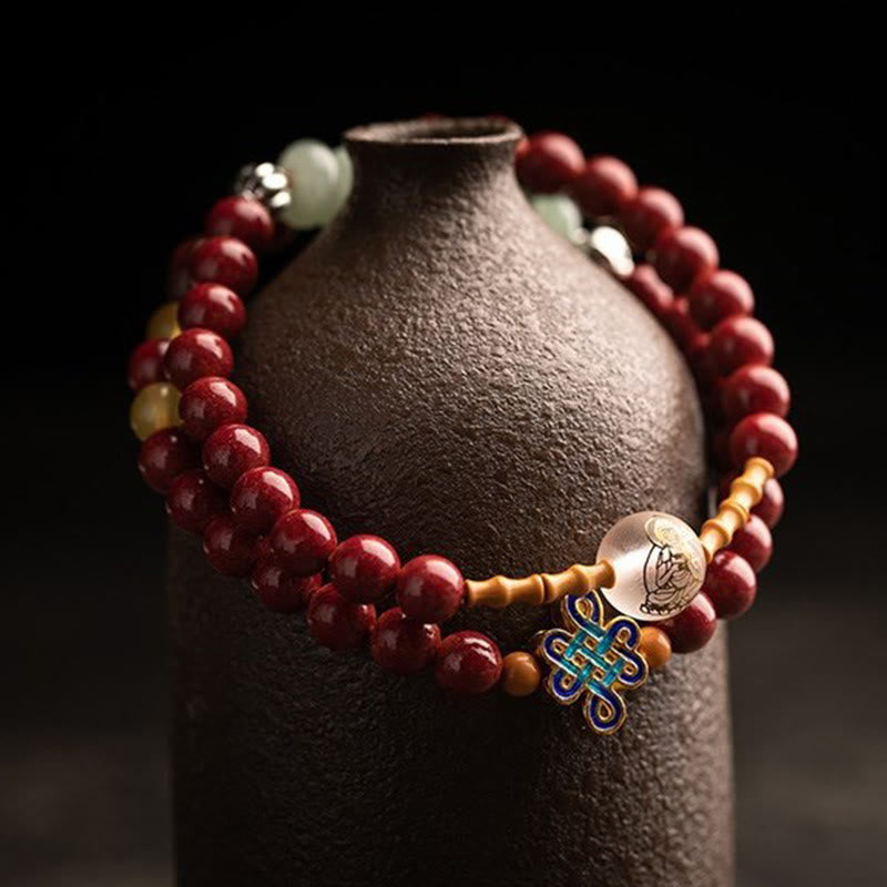 Buddha Stones, chinesisches Sternzeichen, Natal-Buddha, roter Achat, kleines Blatt, rotes Sandelholz, Zinnober-Amulett, Segen, doppelt gewickeltes Armband