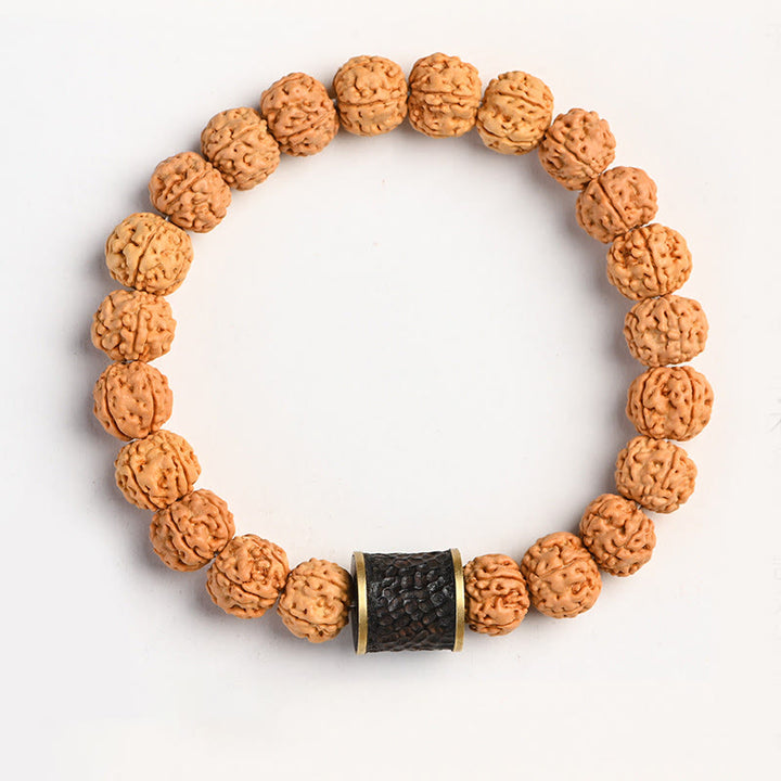 Armband mit Buddha Stonesn, Tibet, Rudraksha, Bodhi, Samen, Reichtum, Glücksverheißung