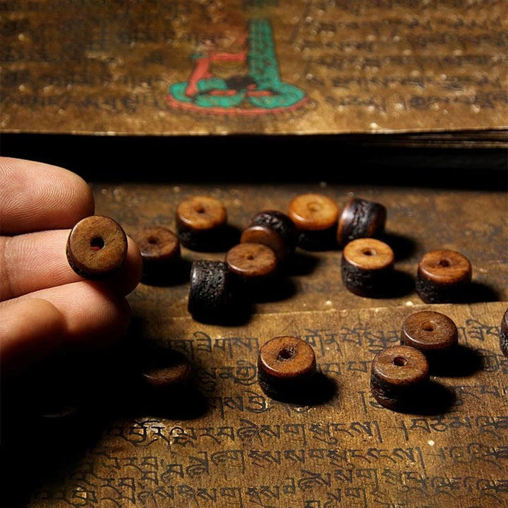 Buddha Stones Tibetisches Yak-Knochen-Dzi-Perlen-Armband, Türkis, hält böse Geister fern