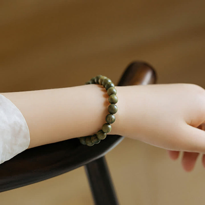 Armband zur wohltuenden Heilung aus tibetischem grünem Sandelholz