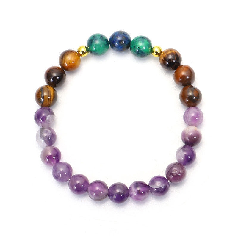 Buddha Stones Tibetischer Amethyst Purify Armband Mala Set