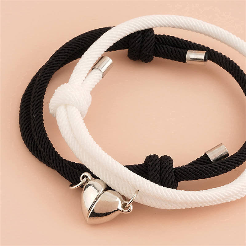 2-teiliges Liebes-Magnetpaar-String-Stärke-Armband