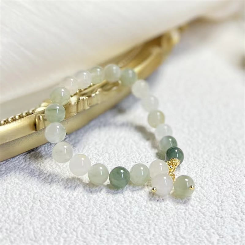 Buddha Stones, natürlicher Farbverlauf, Jade, Fülle, Glücksperlen-Charm-Armband