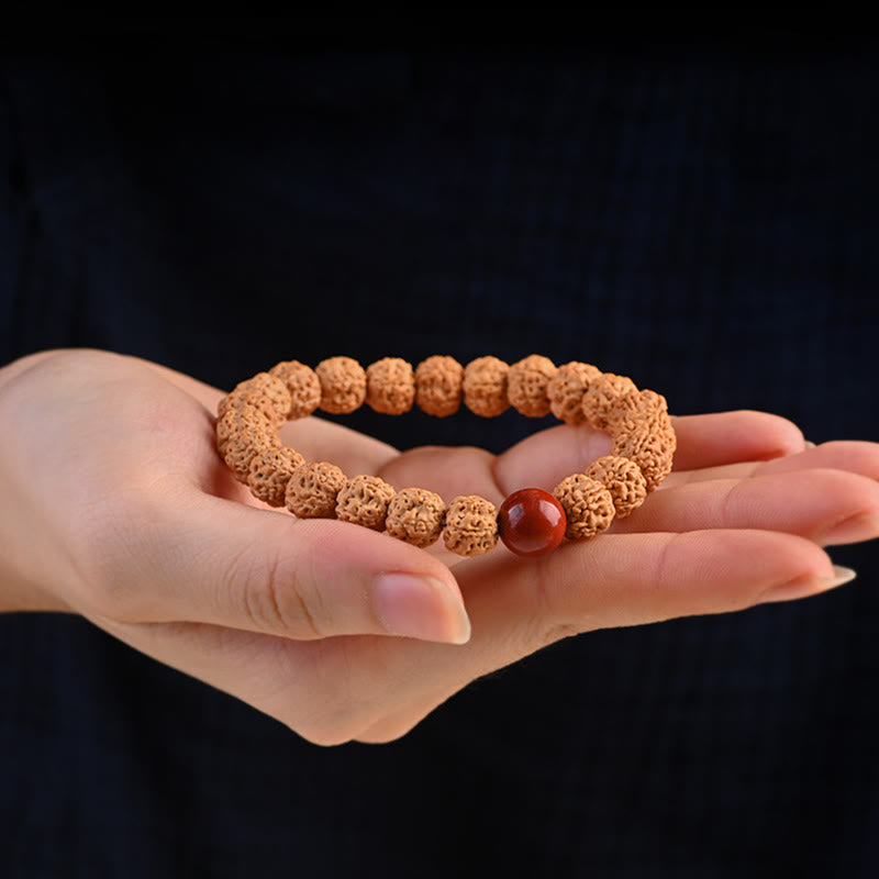 Armband mit Buddha Stonesn, Tibet, Rudraksha, Bodhi, Samen, Reichtum, Glücksverheißung