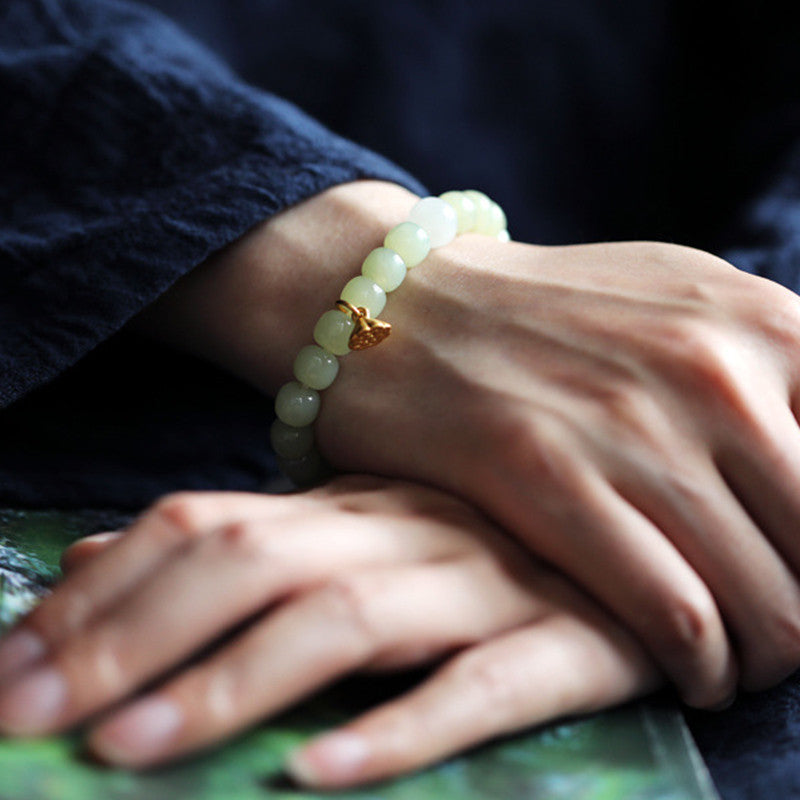 Jade Lotus Fülle verstellbares Armband