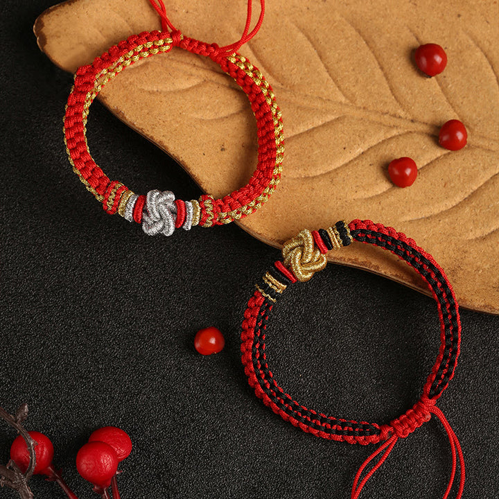 Buddha Stones, buntes Seil, wahre Liebe, Knoten, Glück, handgefertigtes Armband