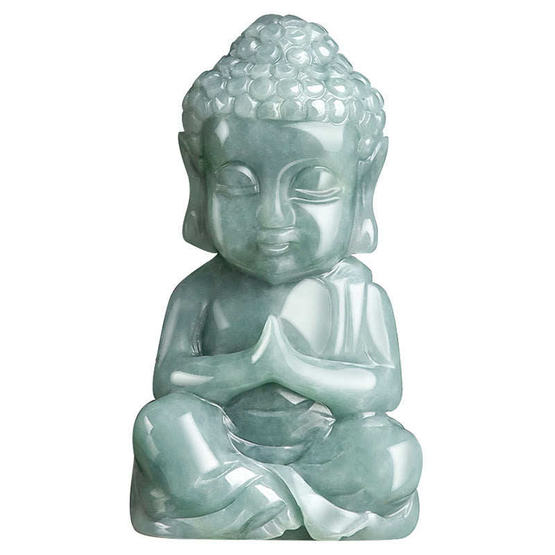 Buddha Stones, natürlicher Jade-Meditations-Buddha-Amulett, Gelassenheits-Halskettenanhänger